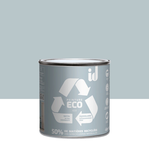 Peinture azur mur / plafond ID Eco satiné 0.5 l - ID