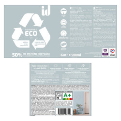 Peinture azur mur / plafond ID Eco satiné 0.5 l - ID