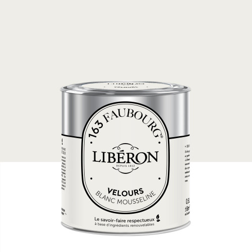 Peinture blanc mousseline multisupport 163 faubourg LIBÉRON velours 0.5 l - LIBERON