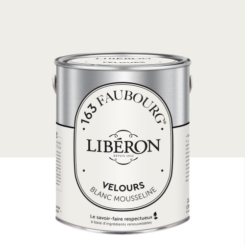 Peinture blanc mousseline multisupport 163 faubourg LIBÉRON velours 2.5 l - LIBERON