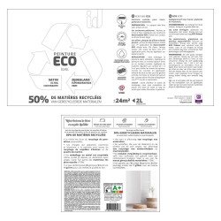 Peinture blanc mur / plafond ID Eco satiné 2 l - ID