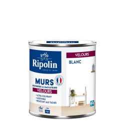 Peinture blanc mur, boiserie, radiateur RIPOLIN velours 0.5 l - RIPOLIN