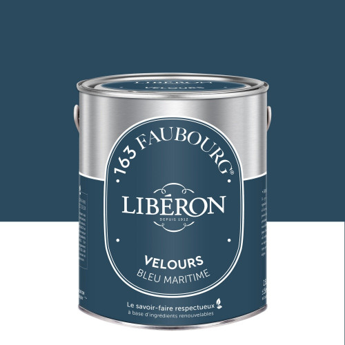 Peinture bleu maritime multisupport 163 faubourg LIBÉRON velours 2.5 l - LIBERON