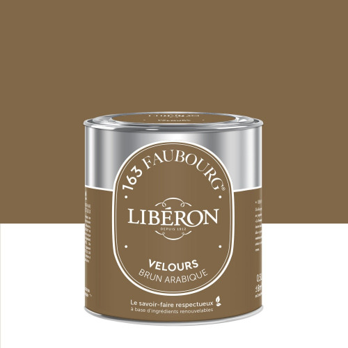 Peinture brun arabique multisupport 163 faubourg LIBÉRON velours 0.5 l - LIBERON