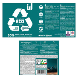 Peinture canard mur / plafond ID Eco satiné 0.5 l - ID