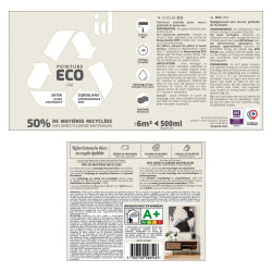 Peinture craie mur / plafond ID Eco satiné 0.5 l - ID