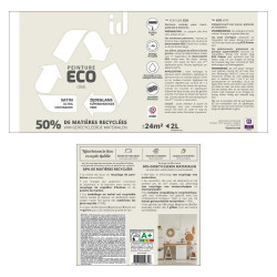Peinture craie mur / plafond ID Eco satiné 2 l - ID