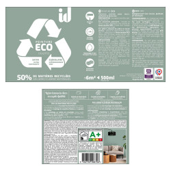 Peinture eucalyptus mur / plafond ID Eco satiné 0.5 l - ID