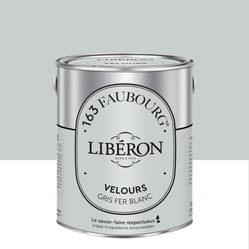 Peinture gris fer blanc multisupport 163 faubourg LIBÉRON velours 2.5 l - LIBERON