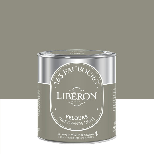 Peinture gris grande dame multisupport 163 faubourg LIBÉRON velours 0.5 l - LIBERON