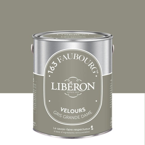Peinture gris grande dame multisupport 163 faubourg LIBÉRON velours 2.5 l - LIBERON