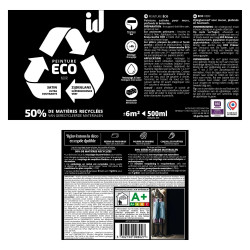 Peinture noir mur / plafond ID Eco satiné 0.5 l - ID