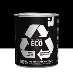 Peinture noir mur / plafond ID Eco satiné 2 l de marque ID, référence: B9220500