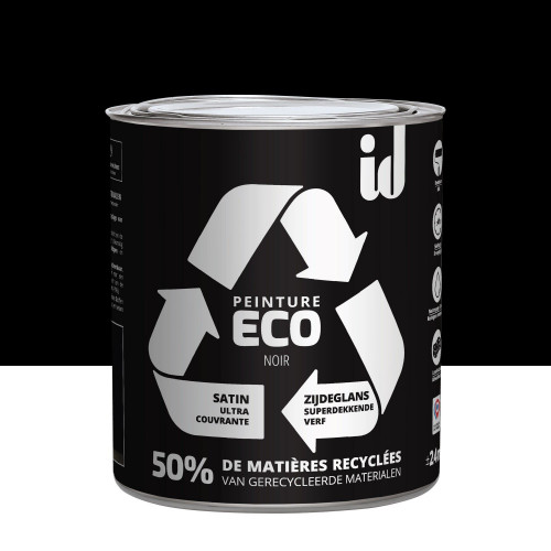 Peinture noir mur / plafond ID Eco satiné 2 l - ID