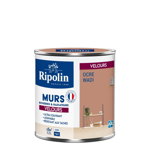 Peinture ocre wadi mur, boiserie, radiateur RIPOLIN velours 0.5 l - RIPOLIN