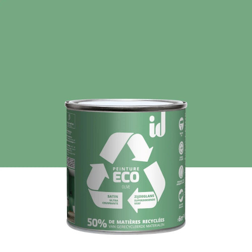 Peinture olive mur / plafond ID Eco satiné 0.5 l - ID