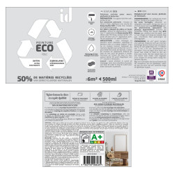 Peinture perle mur / plafond ID Eco satiné 0.5 l - ID