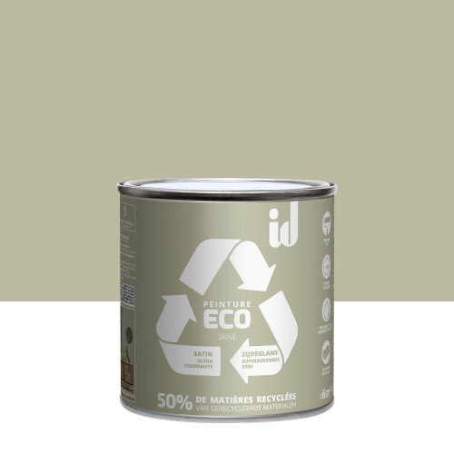 Peinture sauge mur / plafond ID Eco satiné 0.5 l - ID