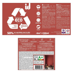 Peinture terracotta mur / plafond ID Eco satiné 0.5 l - ID