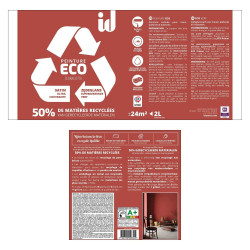 Peinture terracotta mur / plafond ID Eco satiné 2 l - ID