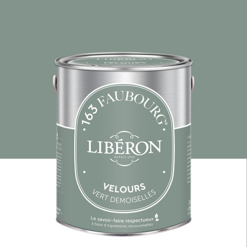 Peinture vert demoiselles multisupport 163 faubourg LIBÉRON velours 2.5 l - LIBERON