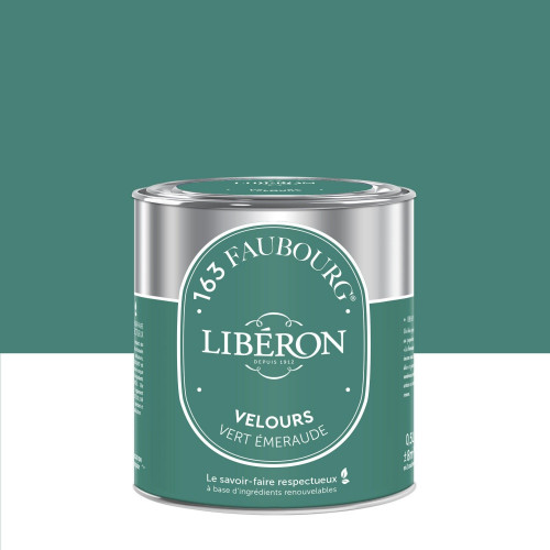 Peinture vert emeraude multisupport 163 faubourg LIBÉRON velours 0.5 l - LIBERON