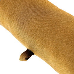 Coussin bas de porte Chambray, curry l.12 x H.12 cm - JBY CREATION