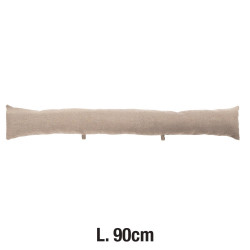 Coussin bas de porte Chambray, taupe l.12 x H.12 cm - JBY CREATION