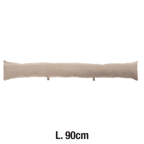 Coussin bas de porte Chambray, taupe l.12 x H.12 cm - JBY CREATION