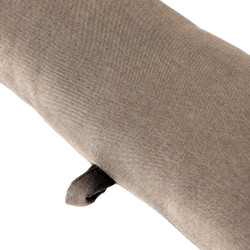 Coussin bas de porte Chambray, taupe l.12 x H.12 cm - JBY CREATION