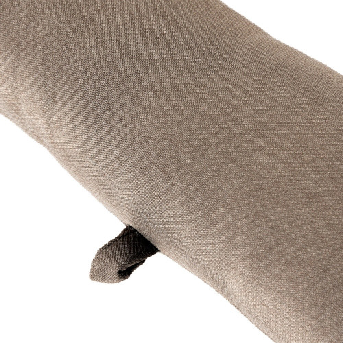 Coussin bas de porte Chambray, taupe l.12 x H.12 cm - JBY CREATION