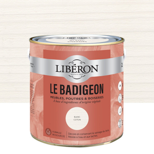 Badigeon LIBERON blanc coton mat 2 l - LIBERON