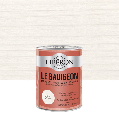 Badigeon LIBERON blanc coton mat 250 ml - LIBERON