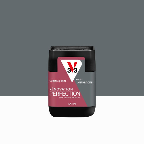 Peinture meuble anthracite satin V33 Rénovation cuisine et bain 0.075l - V33