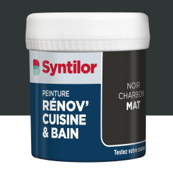 Testeur peinture meuble noir charbon mat SYNTILOR Renov' cuisine et bain 0.075l de marque SYNTILOR, référence: B9229400