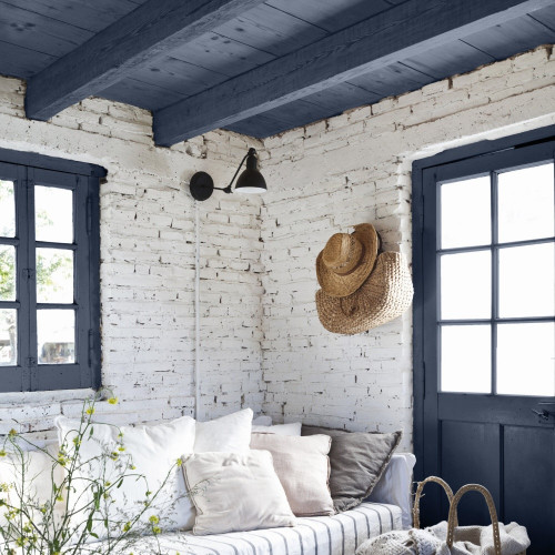 Peinture  Relook bois MAISON DECO, bleu marine satine, 1 l - MAISON DECO
