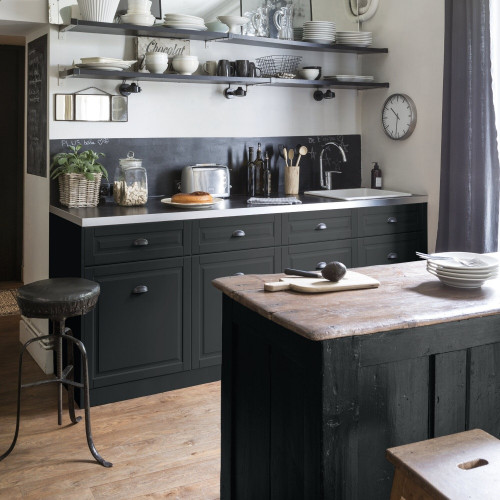 Peinture  Relook bois MAISON DECO, noir fusain satine, 2 l - MAISON DECO