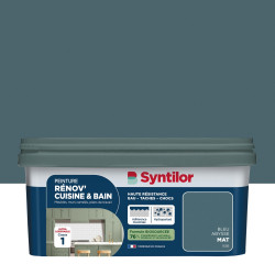 Peinture meuble bleu abysse mat SYNTILOR Renov' cuisine et bain 2l de marque SYNTILOR, référence: B9232400