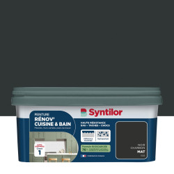Peinture meuble noir charbon mat SYNTILOR Renov' cuisine et bain 2l de marque SYNTILOR, référence: B9233400