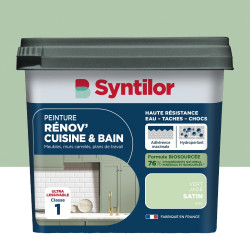 Peinture meuble vert jade satin SYNTILOR Renov' cuisine et bain 0.75l de marque SYNTILOR, référence: B9234100