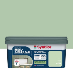 Peinture meuble vert jade satin SYNTILOR Renov' cuisine et bain 2l de marque SYNTILOR, référence: B9234200