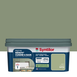 Peinture meuble vert sauge satin SYNTILOR Renov' cuisine et bain 2l de marque SYNTILOR, référence: B9234300