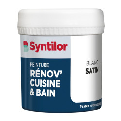 Testeur peinture meuble blanc satin SYNTILOR Renov' cuisine et bain 0.075l de marque SYNTILOR, référence: B9238700