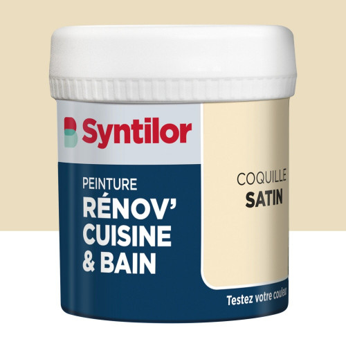 Testeur peinture meuble coquille satin SYNTILOR Renov' cuisine et bain 0.075l - SYNTILOR