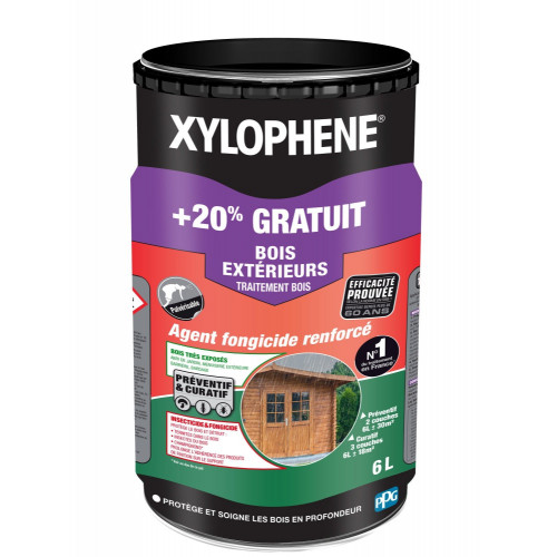 Traitement du bois extérieur XYLOPHENE  5L + 20% gratuit - XYLOPHENE