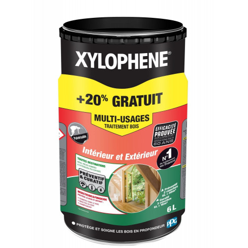 Traitement du bois multiusage XYLOPHENE multi-usages 5 l + 20% gratuit - XYLOPHENE