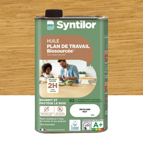 Huile plan de travail NATURE PROTECT SYNTILOR incolore mat 0L5 - SYNTILOR