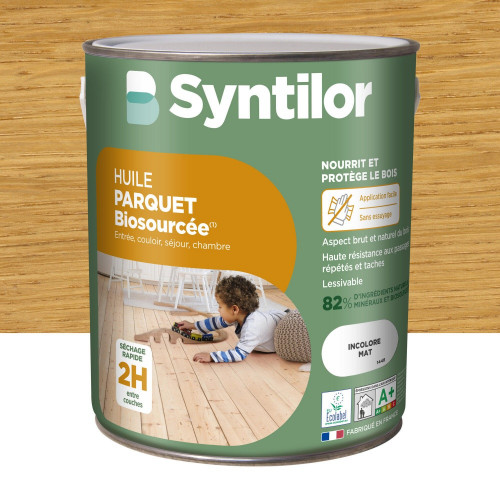 Huile parquet Nature protect SYNTILOR incolore mat 2.5 l - SYNTILOR