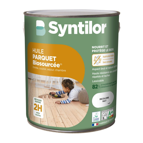 Huile parquet Nature protect SYNTILOR incolore mat 2.5 l - SYNTILOR