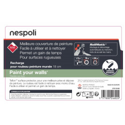 Recharge pour peindre ROLLMATIC façade rugueuse L. 180 mm NESPOLI - NESPOLI